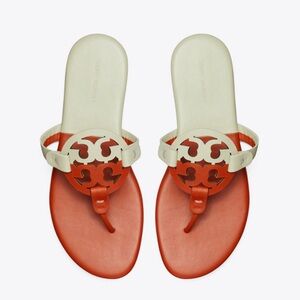 Brand new Tory Burch Miller sandals in size 8 color Red and Cream
